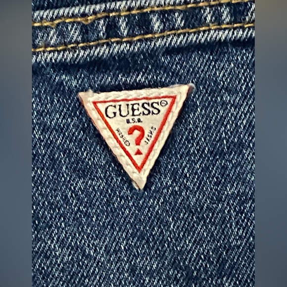 Guess Mom Jeans Medium Blue Wash High Rise Stretch Size 25 - Picture 10 of 12